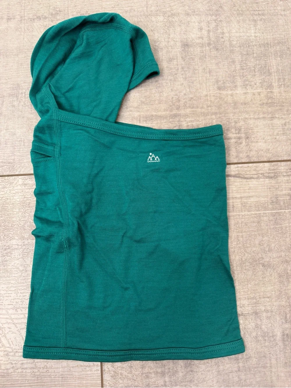 IKSPLOR Merino Wool Balaclava with Ponytail Hole Kids Large NEW Evergreen
